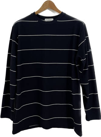 Korea 新款黑色橫間長袖衫Horizontal long sleeve top